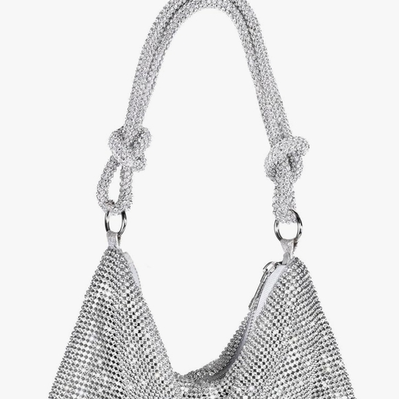Silver Rhinestone Shoulder Bag - Picture 4 of 5